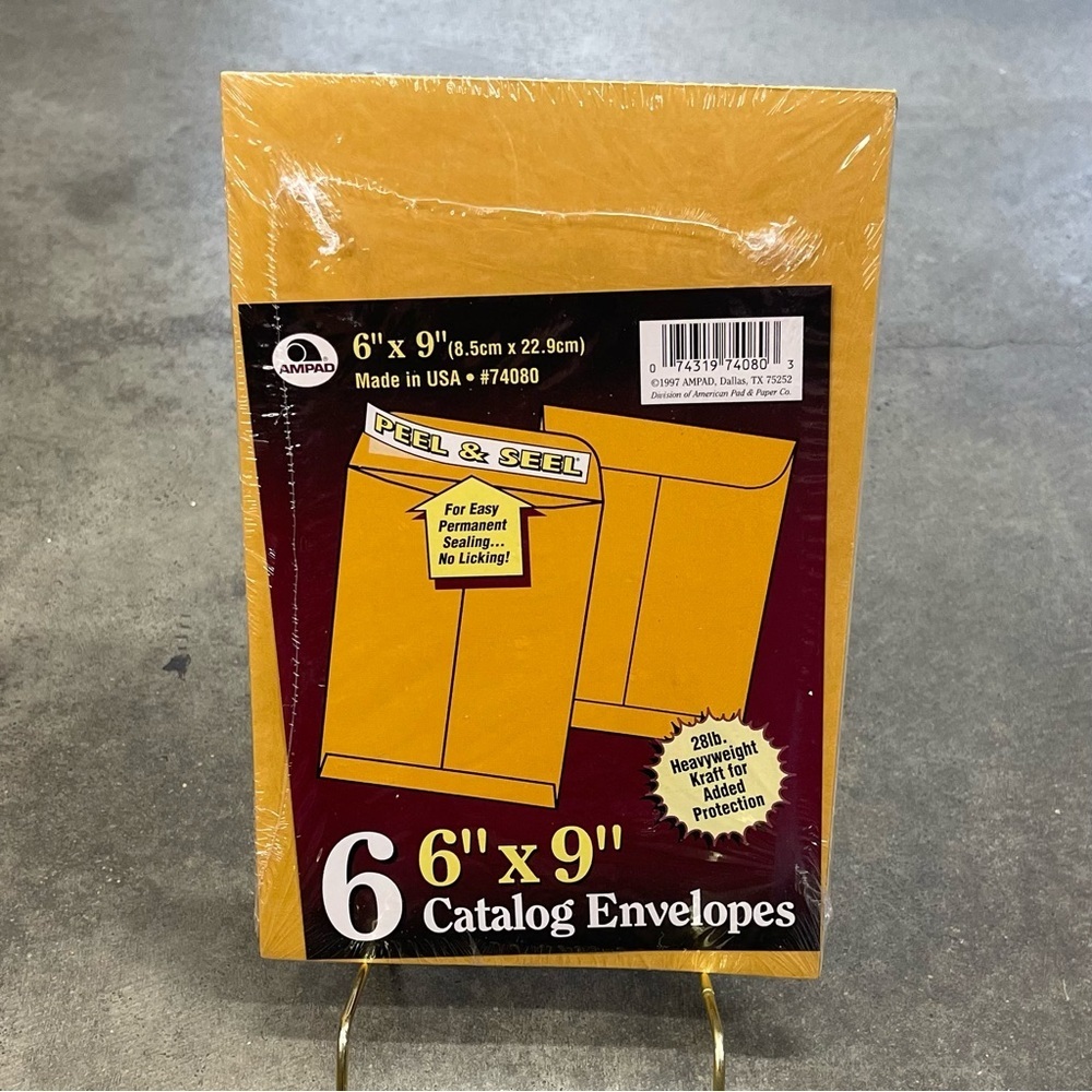 Vintage 1997 Ampad 6x9 Envelopes NOS Sealed USA 6 pk